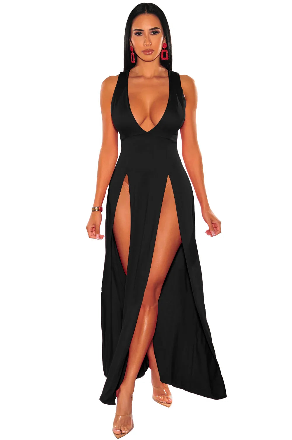 Elegant Deep V-Neck Summer Dress for Women - Image 22