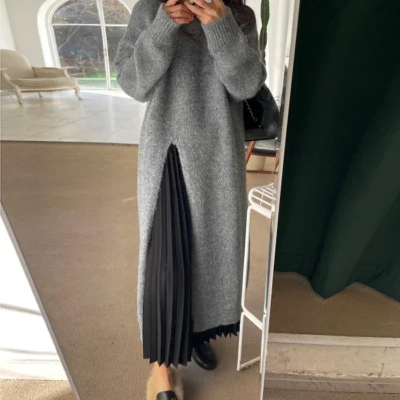 Women's V Neck Knit Bodycon Dress - Cozy & Stylish - Image 9