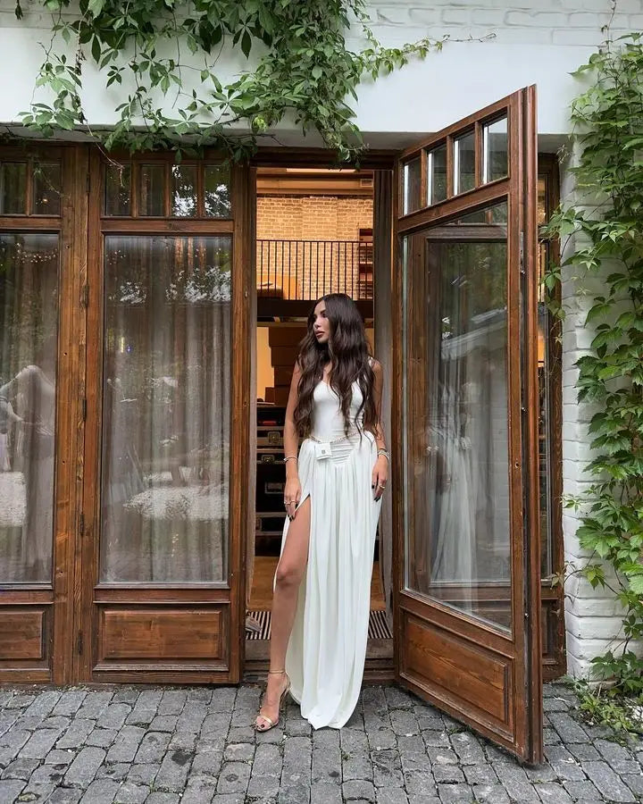 Elegant Black High Slit Maxi Dress for Women - Image 19