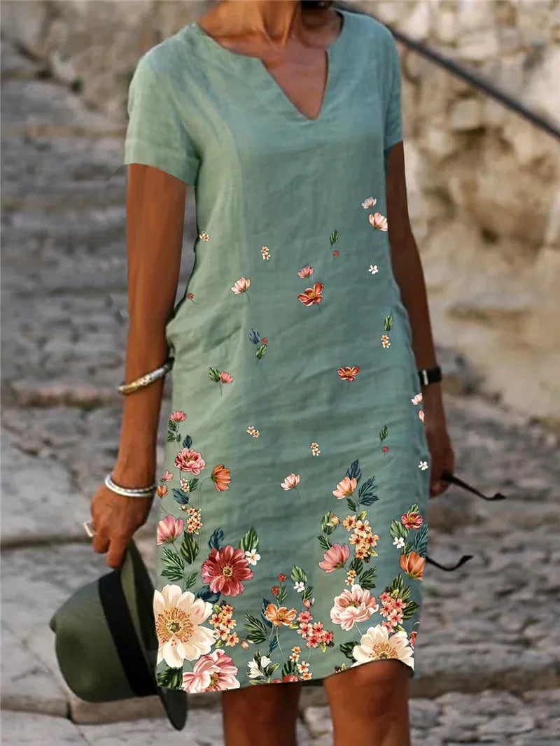Elegant Vintage Summer Midi Dress for Women - S-5XL - Image 15