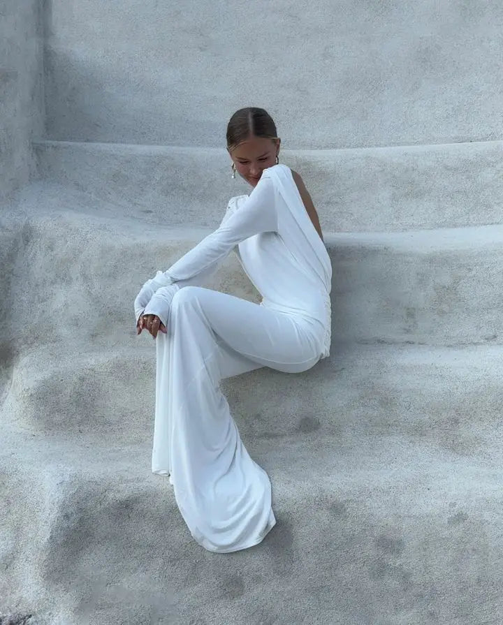 Elegant Backless Long Sleeve Bodycon Dress for Parties - Image 25