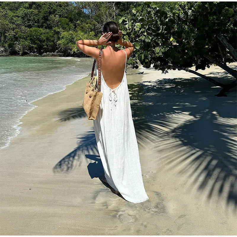 Chic Backless Side Split Maxi Dress for Women - Image 21