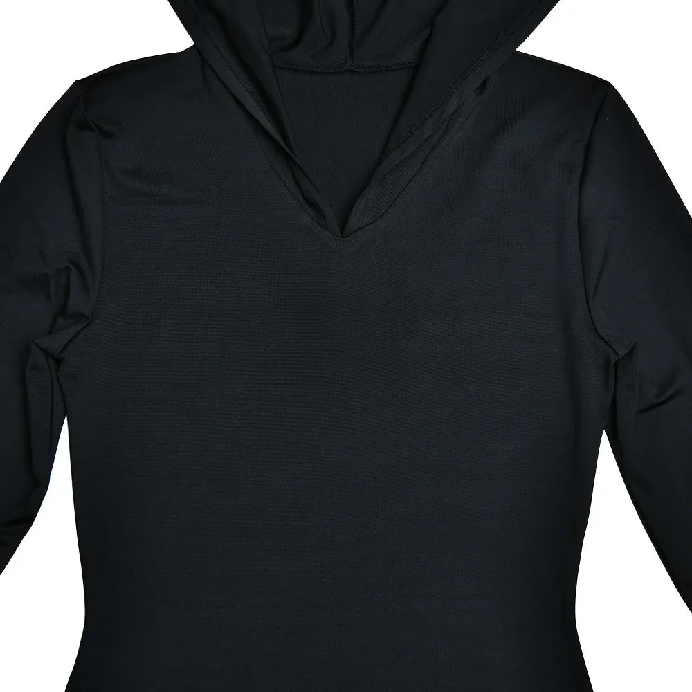 Elegant Hooded Maxi Dress with Ruffle Detail for Women - Image 26