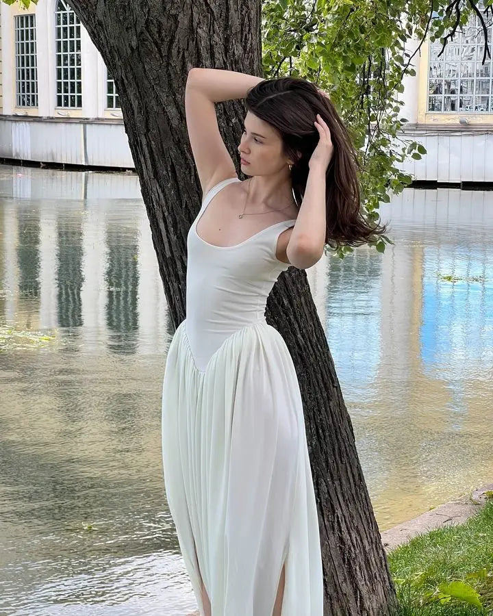 Elegant Black High Slit Maxi Dress for Women - Image 32