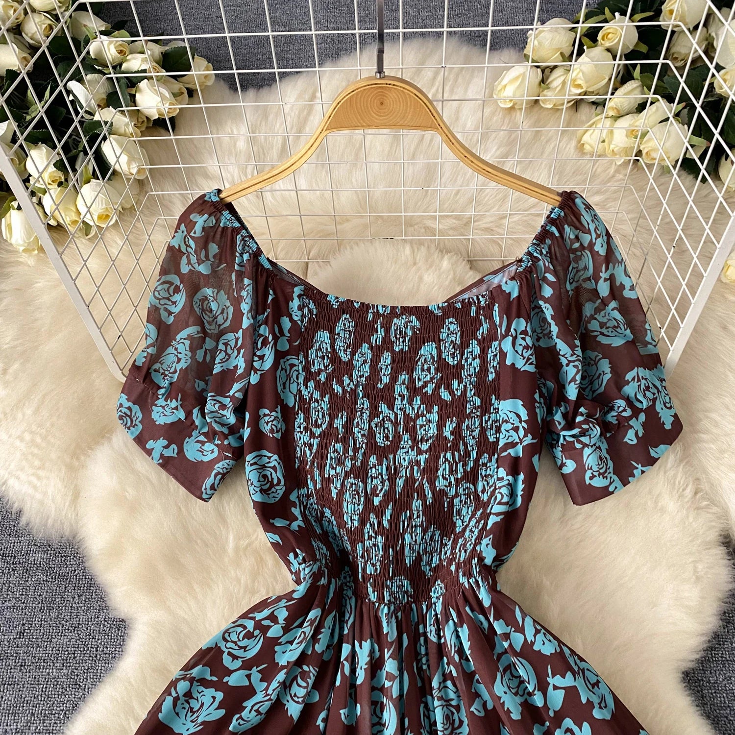 Floral V-neck Summer Beach Dress for Women - Image 18