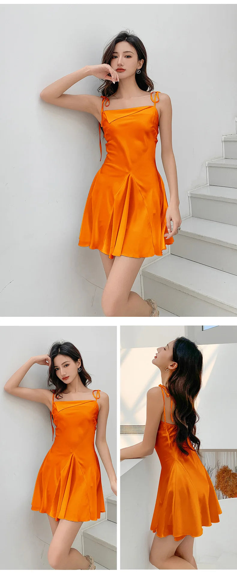 Sleeveless Satin Swing Dress for Women - Summer Style - Image 20