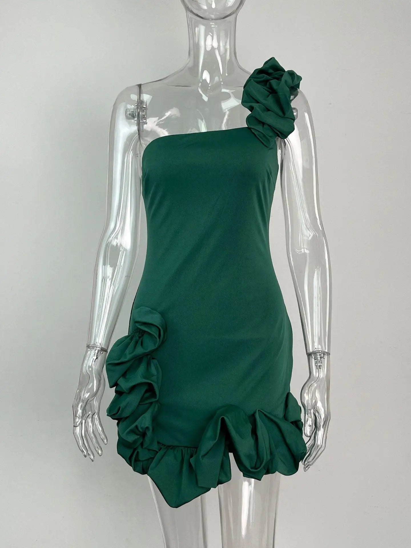 Elegant Strapless 3D Floral Dress for Women - Image 15