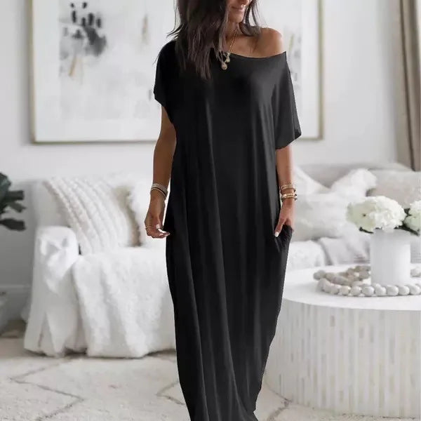 Casual Short Sleeve Dress with Pockets for Women - Image 9