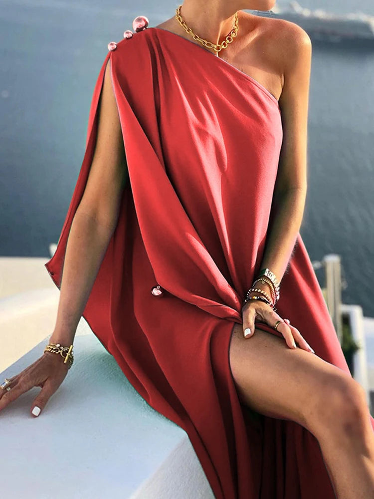 Elegant Off-Shoulder Boho Maxi Dress for Summer Parties - Image 16