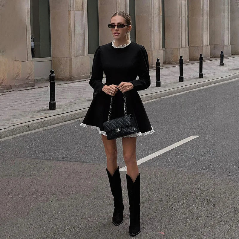 Elegant High Waist Mini Dress for Women – Retro Style - Image 18