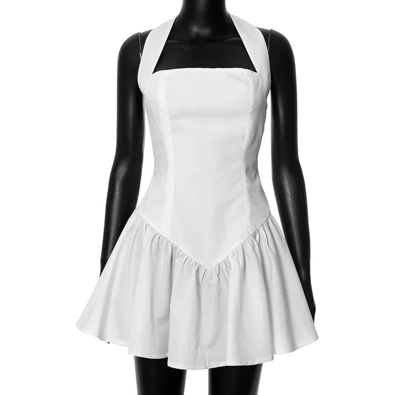 Sexy Backless A-Line Mini Halter Dress for Women - Image 14