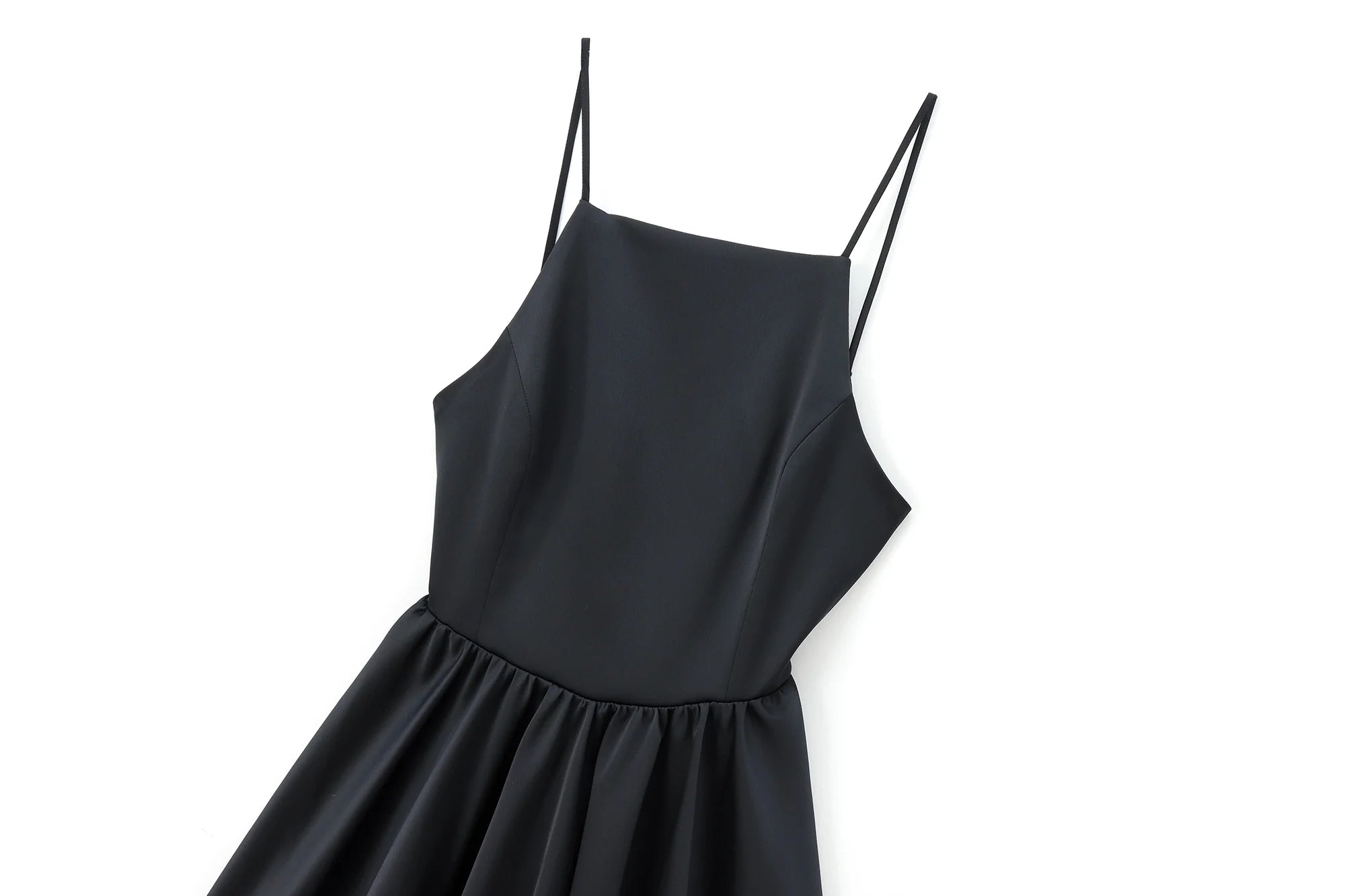 Elegant Sleeveless Backless Mini Dress with Pleated Details - Image 8