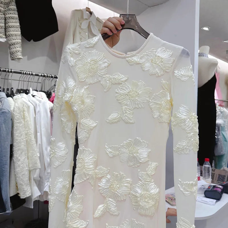 Vintage Backless Embroidered Flare Sleeve Women's Dress - Image 10