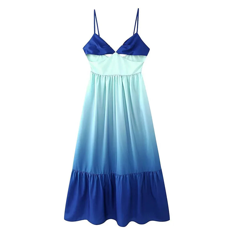 Elegant Backless Hollow Out Summer Dress for Women - Image 14