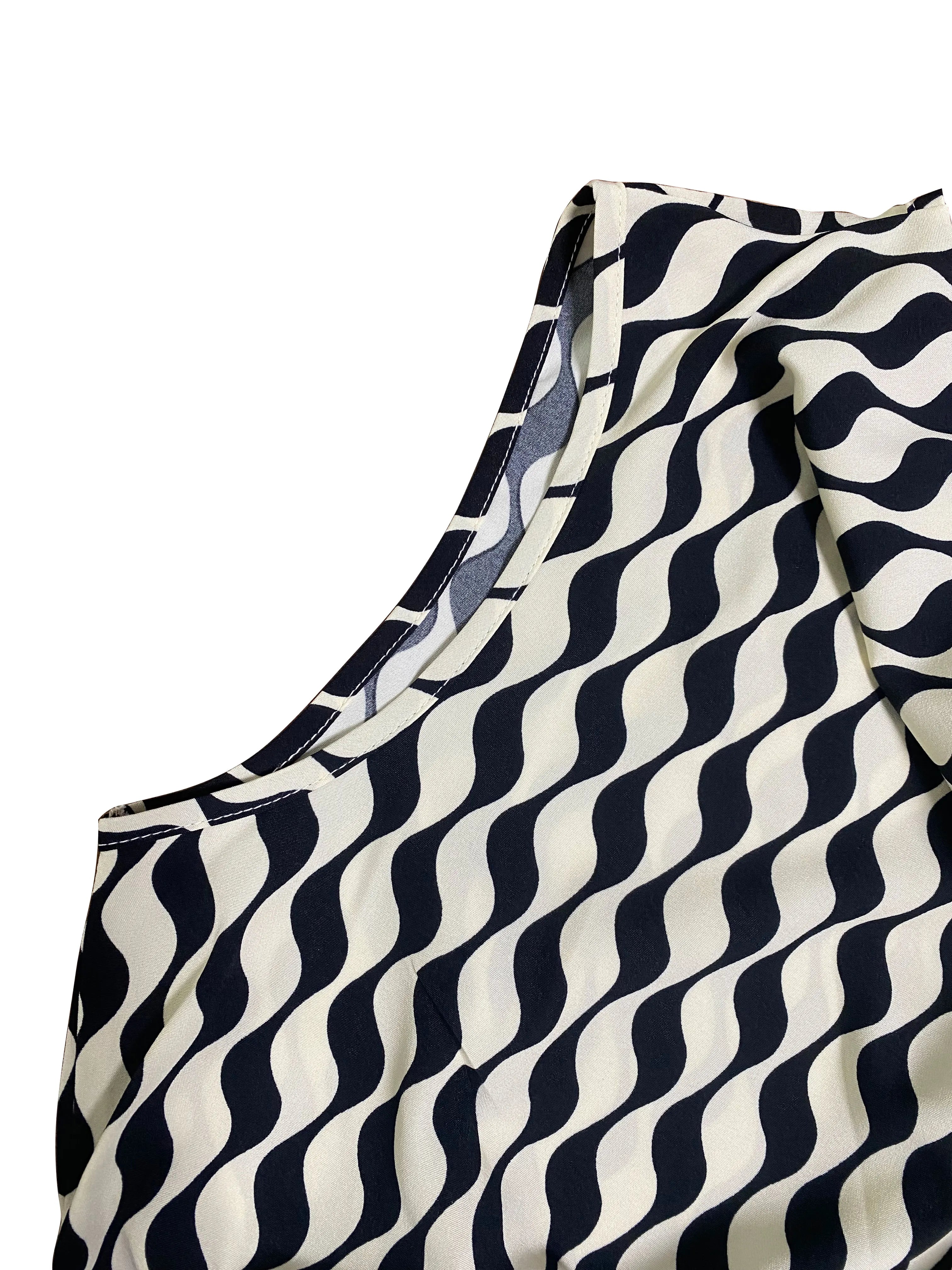 Asymmetrical Hem Draped Front All-Over Print Dress - Image 5