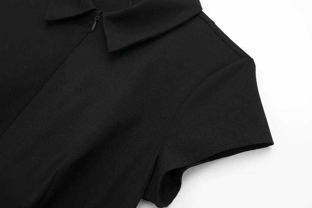 Summer Casual Dresses for Women - Short Sleeve, Zip-Up Design - Image 37