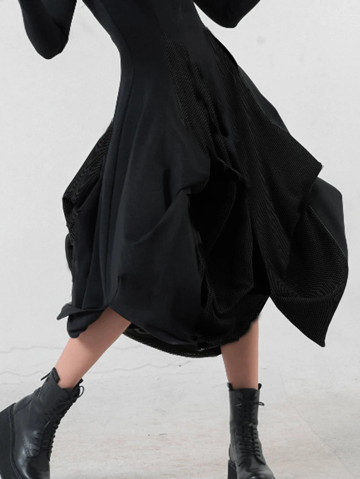 Women's Autumn Cowl Neck Long Sleeve Casual Dress - Image 3