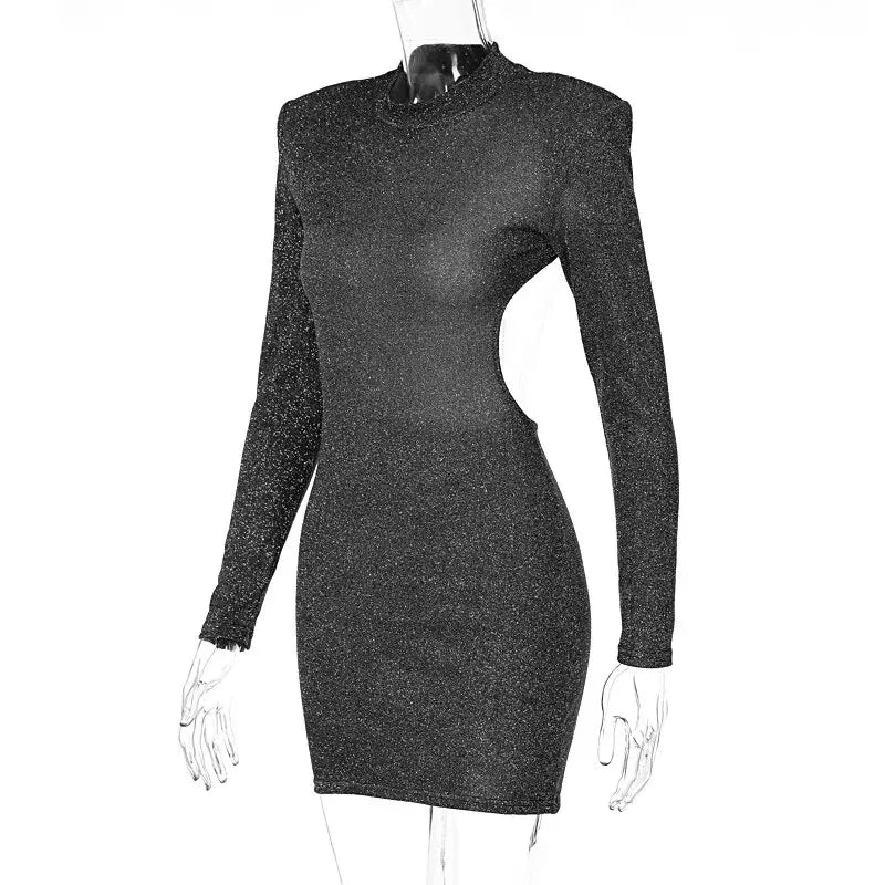 Sexy Backless Black Mini Dress for Fall Parties - Image 11