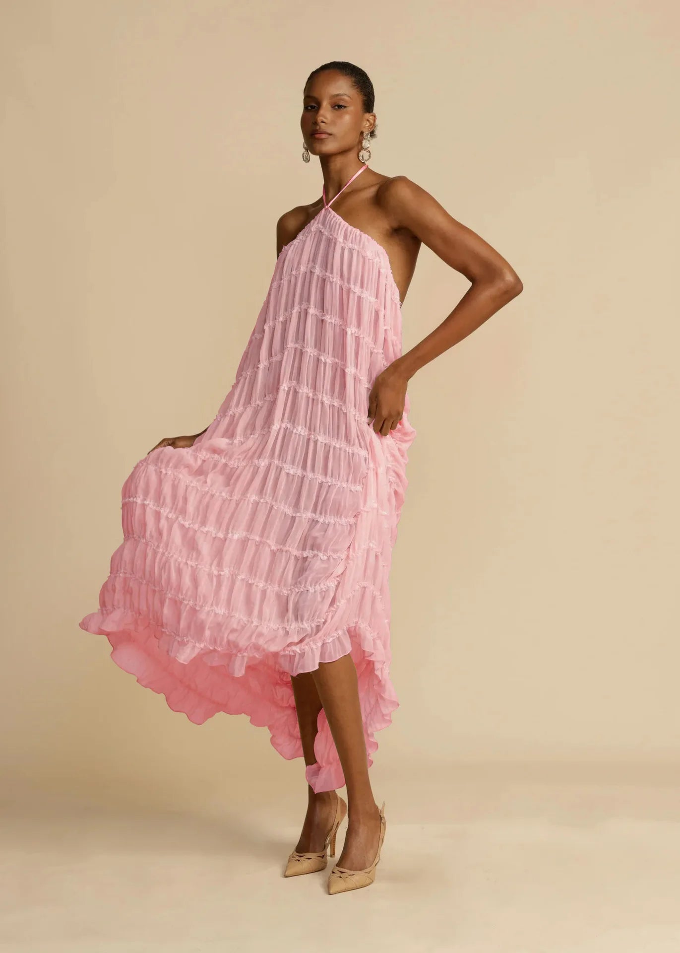 Sexy Backless Mesh Lace-Up Beach Maxi Dress - Image 11