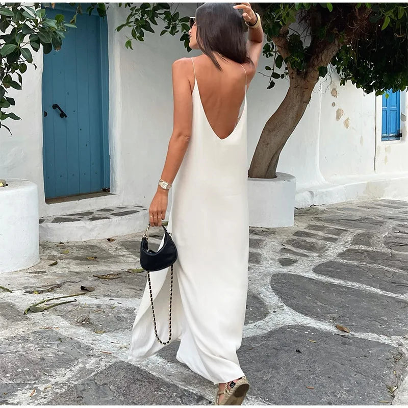 Chic Backless Side Split Maxi Dress for Women - Image 11