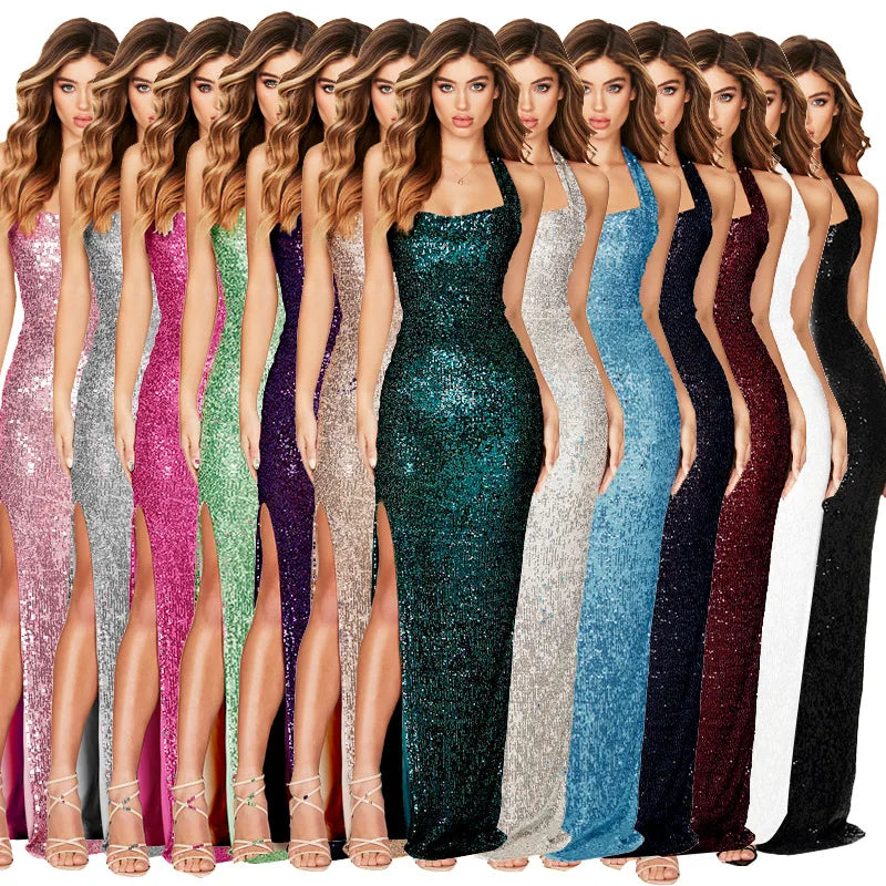 Elegant Criss-Cross Long Sleeve Evening Dress for Women - Image 10