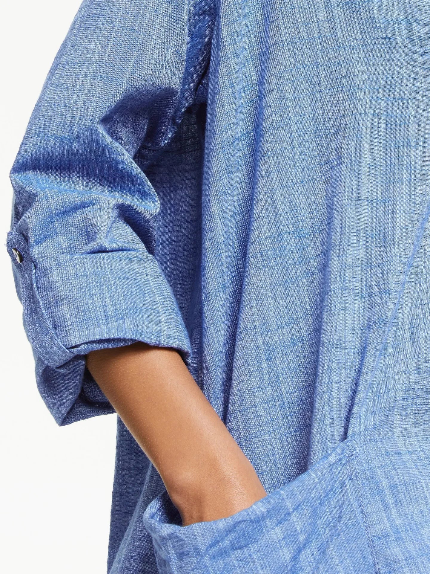 V-Neck Long Sleeve Beach Dress with Pockets for Women - Image 15