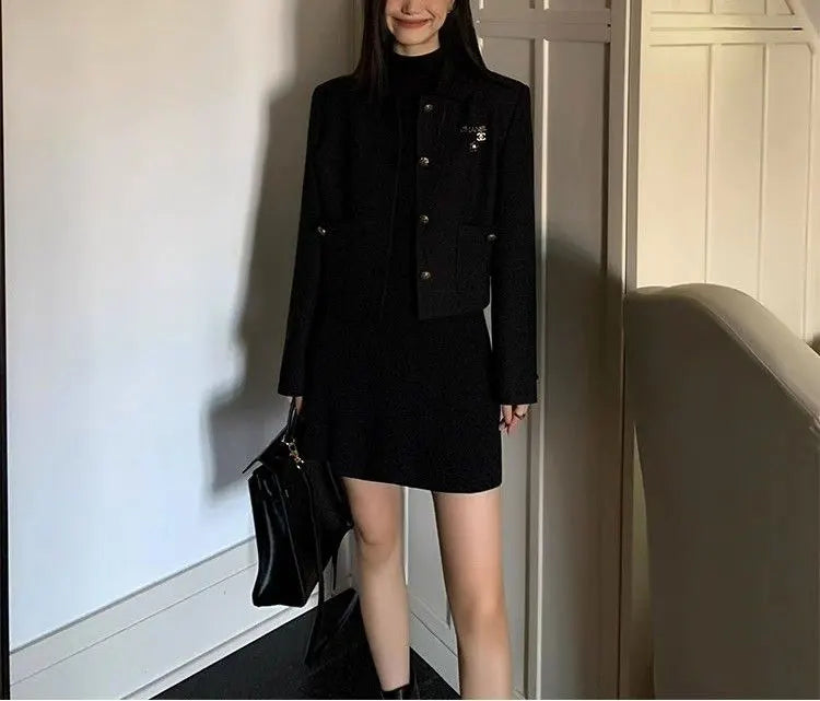Elegant Slim-Fit Half High Collar Mini Dress - Image 13