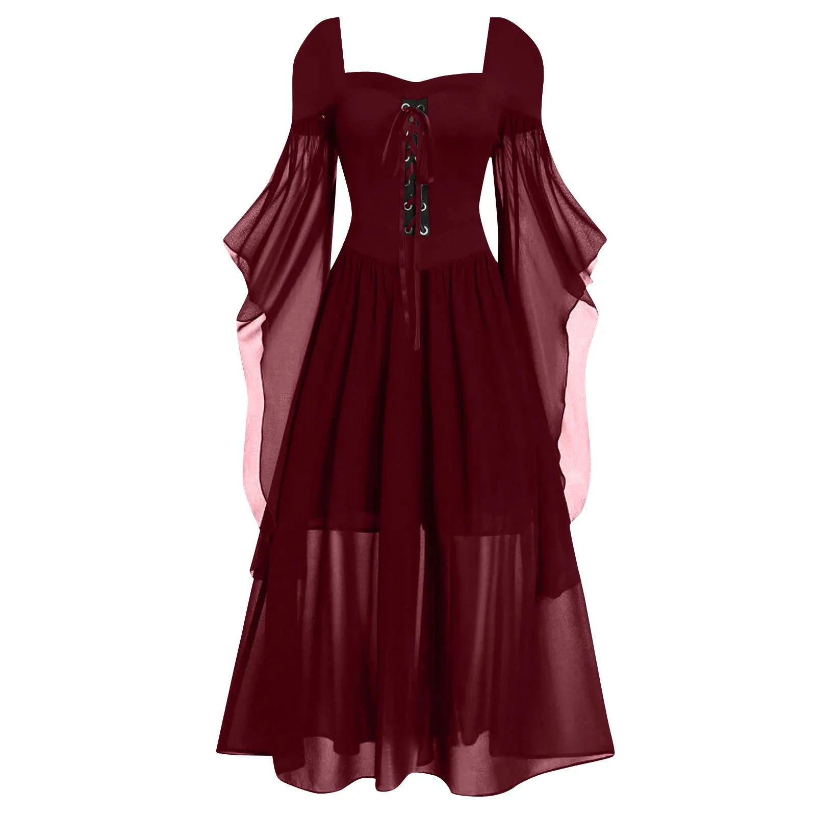 Gothic Off-Shoulder Halloween Witch Maxi Dress for Women - Image 44