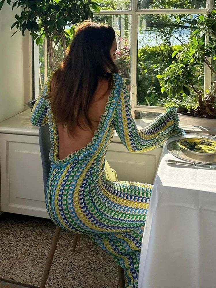 Elegant Backless Maxi Dress for Women - Casual and Sexy - Image 5