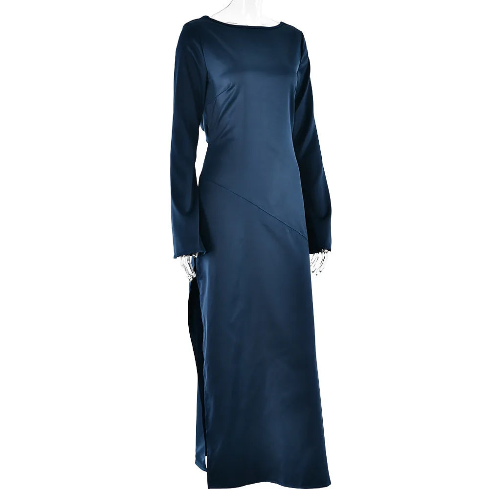 Elegant Satin Christmas Evening Dress for Women - Image 12