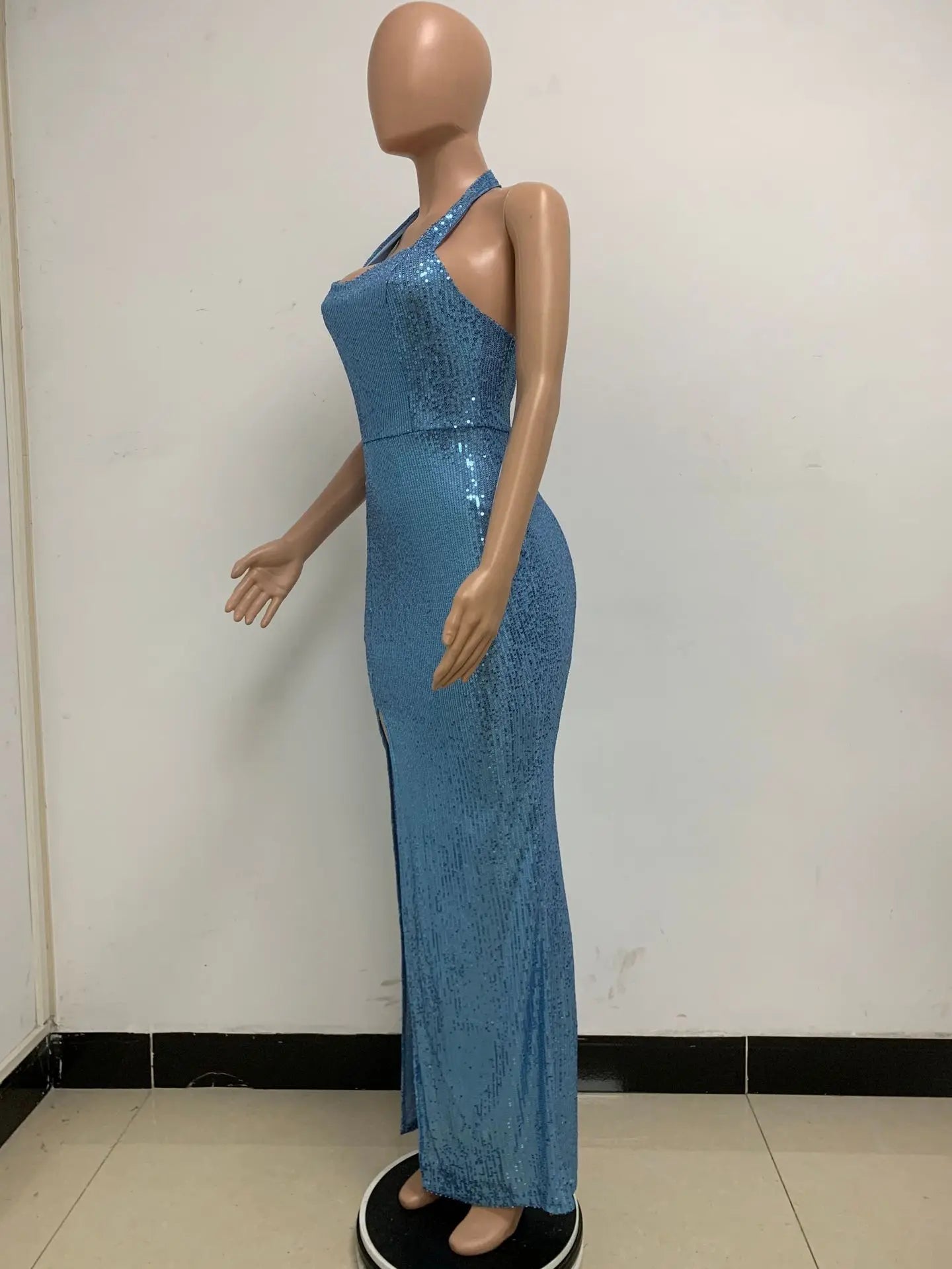 Elegant Criss-Cross Long Sleeve Evening Dress for Women - Image 170