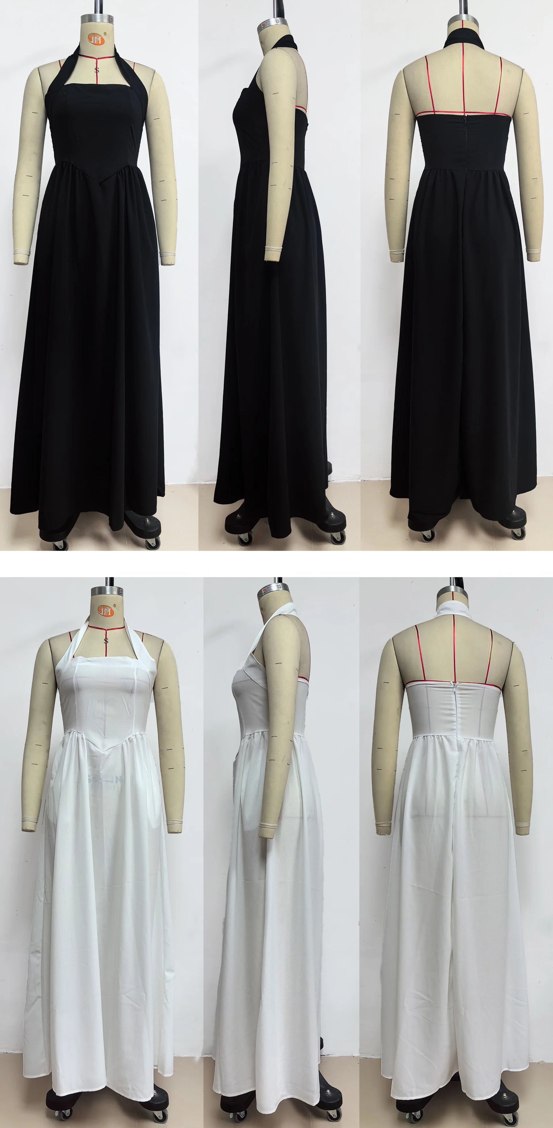 Stylish Backless Halter Neck Summer Maxi Dress for Women - Image 11