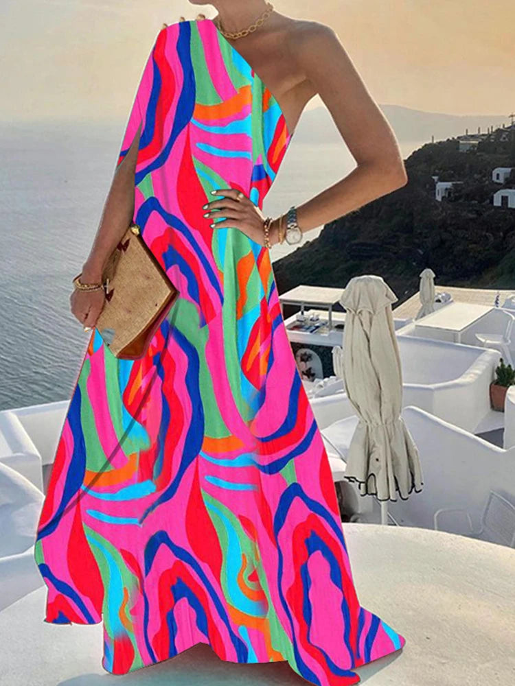 Elegant Off-Shoulder Boho Maxi Dress for Summer Parties - Image 12