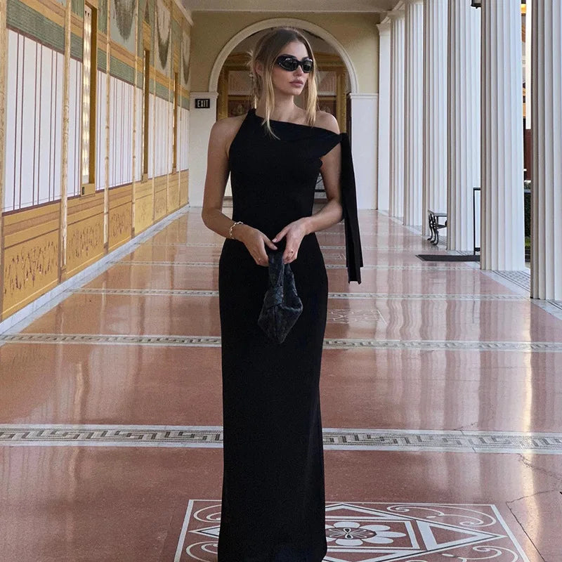 Elegant Off-Shoulder Sleeveless Maxi Dress for Women - Image 17