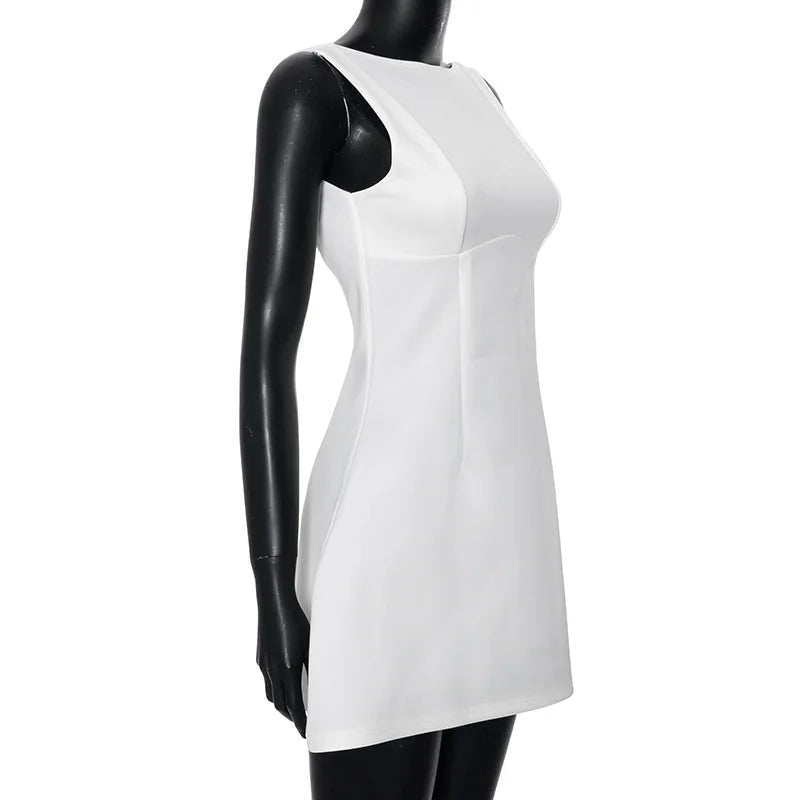 Elegant Backless Mini Vest Dress for Beach Parties - Image 14