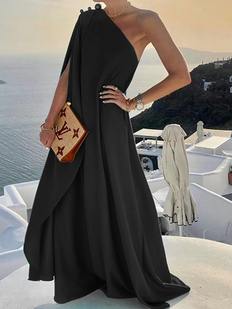 Elegant Off-Shoulder Boho Maxi Dress for Summer Parties - Image 17