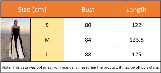 Elegant Slim Contrast Patchwork Sling Maxi Dress for Women - Image 10