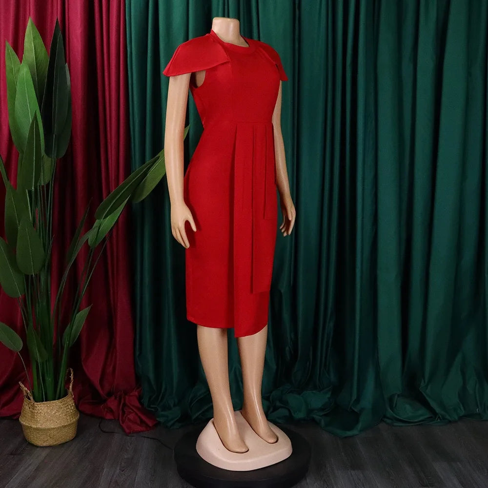 Elegant Solid Sheath Dress for Professional Women - Image 23