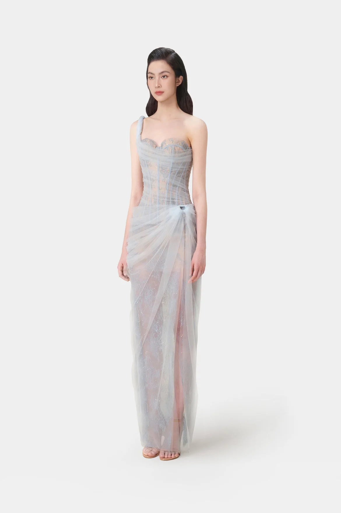 Elegant One Shoulder Summer Dress with Sequin Details - Image 11