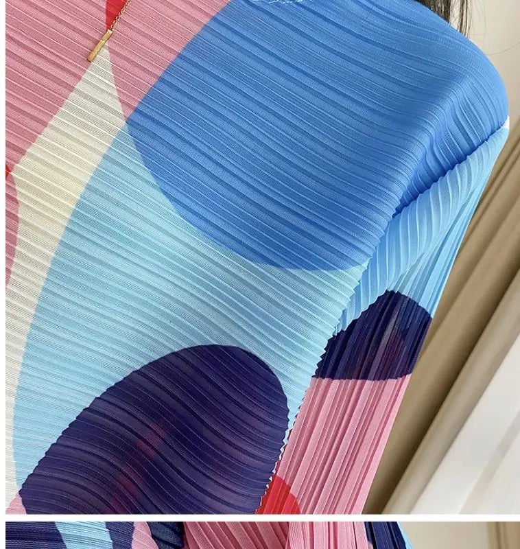 High-End Color Block Maxi Dress for Summer - Image 16