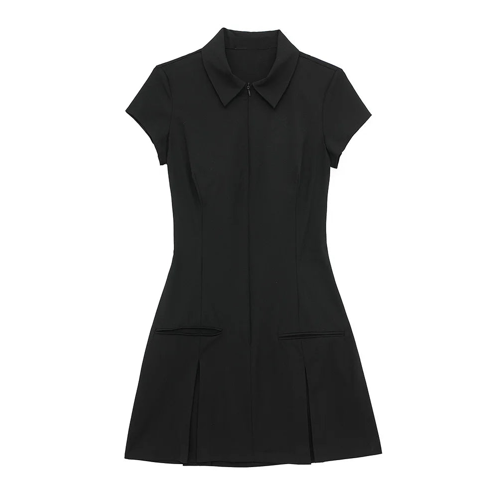 Summer Casual Dresses for Women - Short Sleeve, Zip-Up Design - Image 10