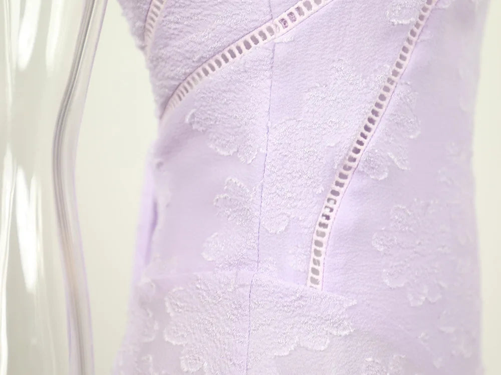 Elegant Purple Spaghetti Strap Maxi Dress for Weddings and Parties - Image 20