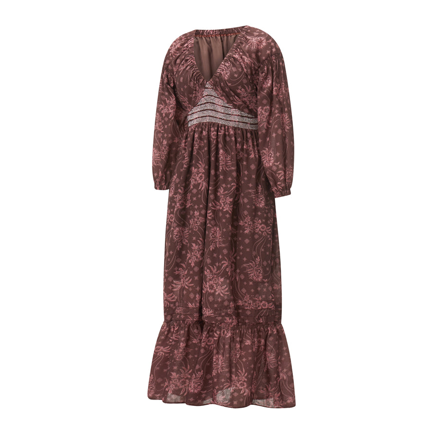 Bohemian Floral Print Flowy Beach Dress for Women - Image 143