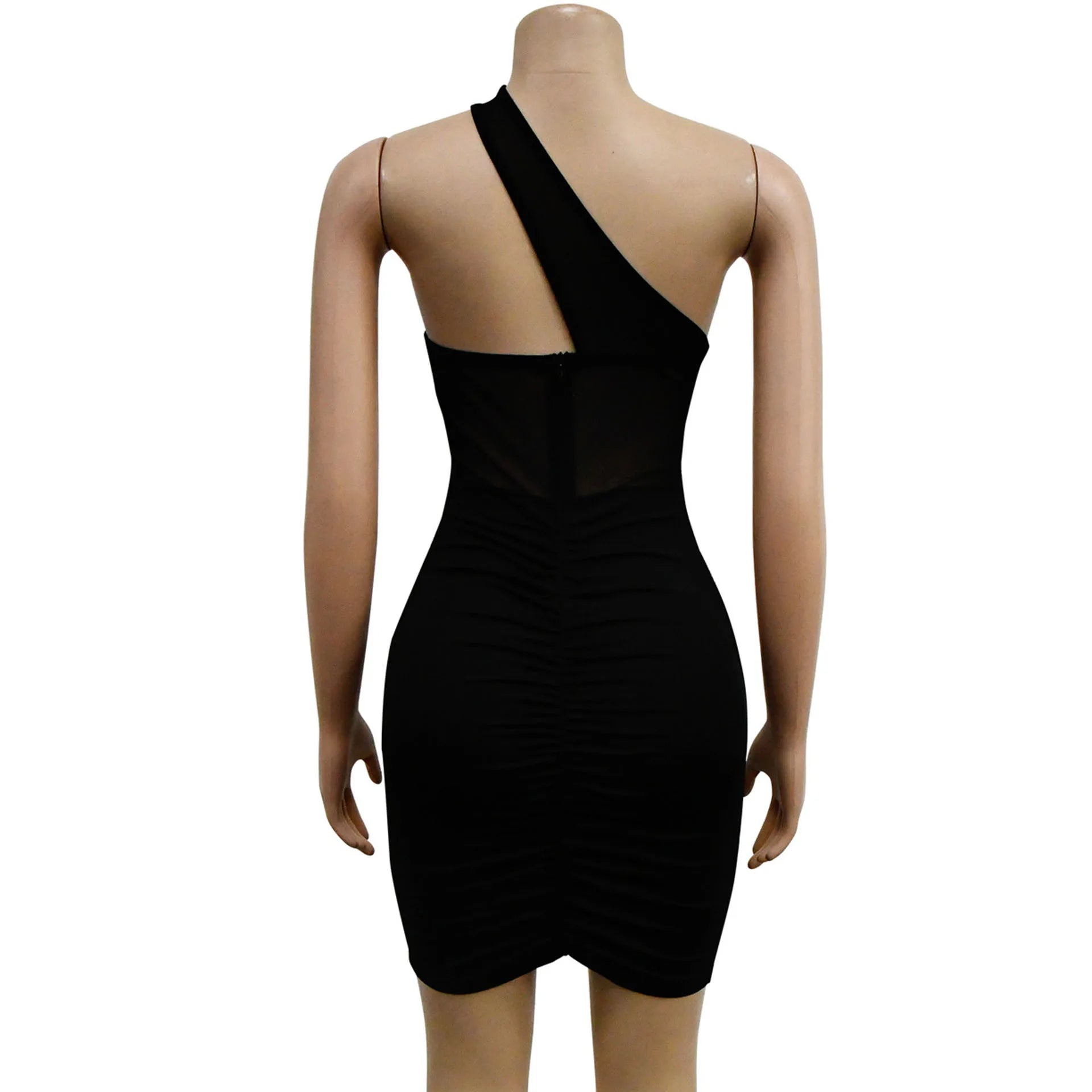 Sheer Rhinestone Mesh Mini Dress for Effortless Party Elegance - Image 13