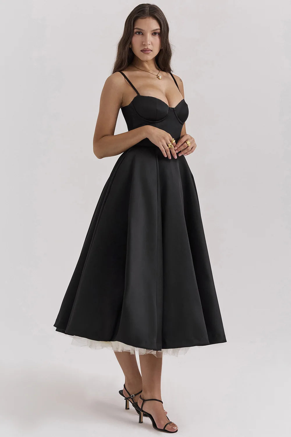 Elegant Floral Spaghetti Strap Backless Party Dress - Image 52