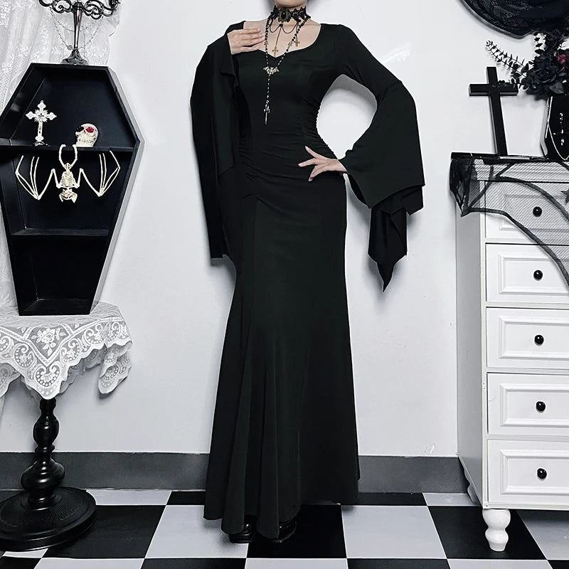 Women's Gothic Long Dress for Daily Outdoor Style - Image 7