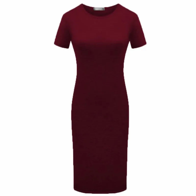 Knee-Length Summer Bodycon Dresses for Women - Short Sleeve - Image 19