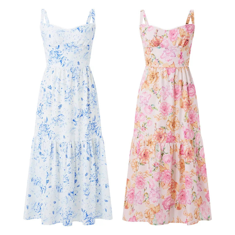 Stylish Solid Color Sleeveless Corset Summer Dress - Image 47