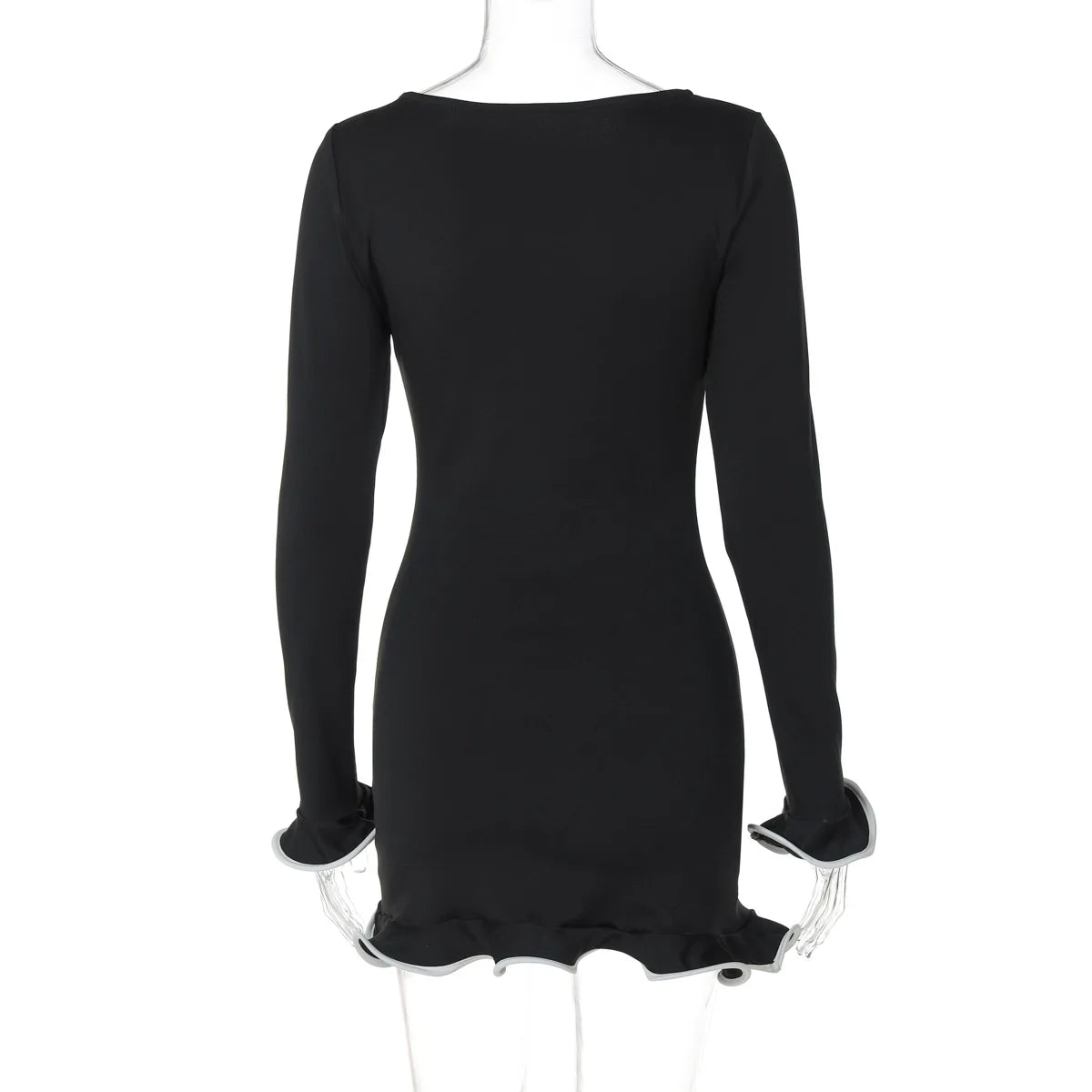 Elegant Long Sleeve Mini Dress for Fall & Winter - Image 28