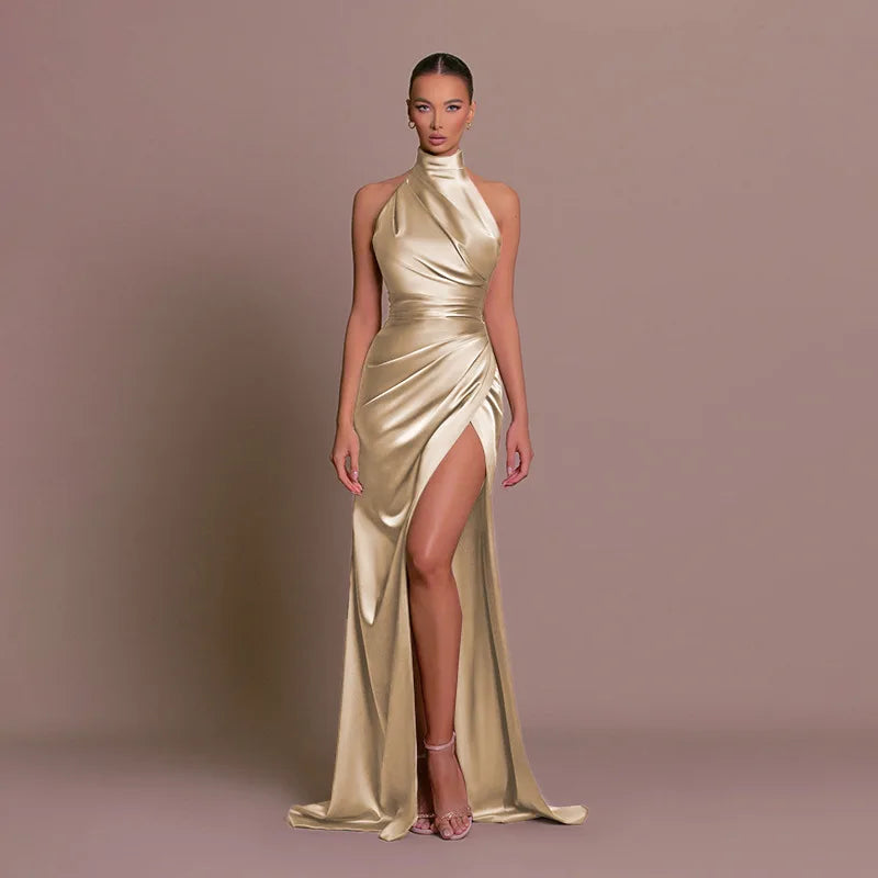 Elegant Halter Backless Bodycon Dress for Evening Events - Image 32
